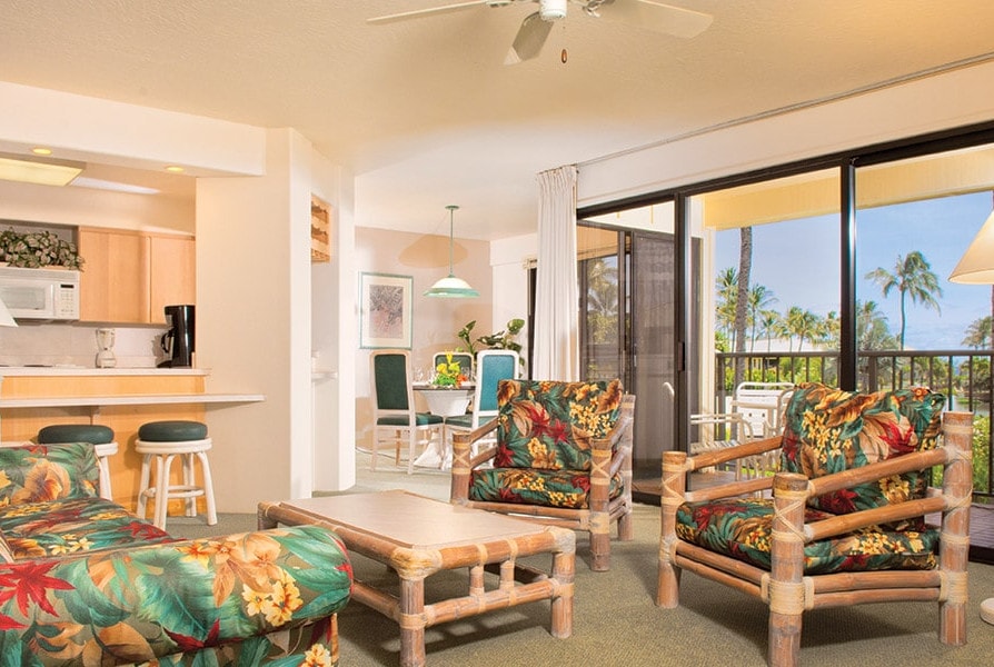 Club Wyndham Kauai Beach Villas 1 Bedroom Deluxe Living