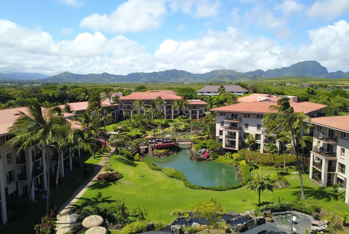 Marriott's Waiohai Beach Club Aerial