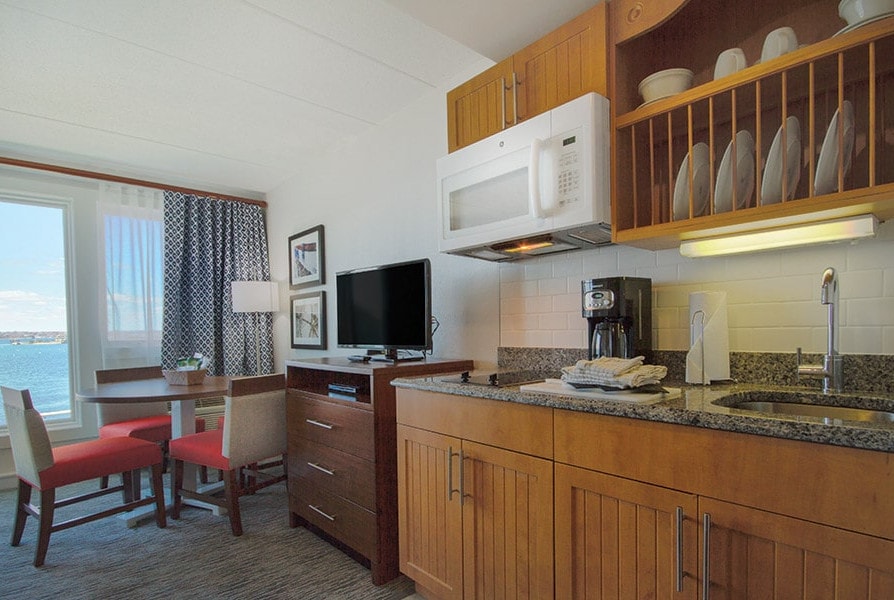 Wyndham Inn On The Harbor 1 Bedroom Suite Living and Kitchen