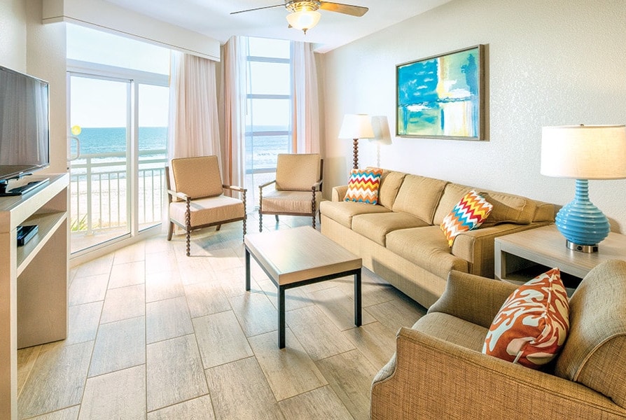 Club Wyndham Ocean Boulevard 1 Bedroom Deluxe Living