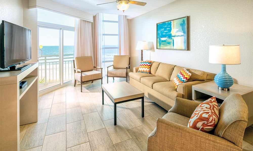 Club Wyndham Ocean Boulevard 1 Bedroom Deluxe Living