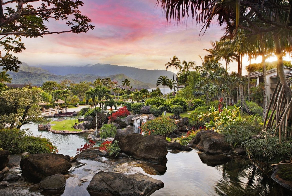 grand pacific resorts hanalei bay resort waterfalls